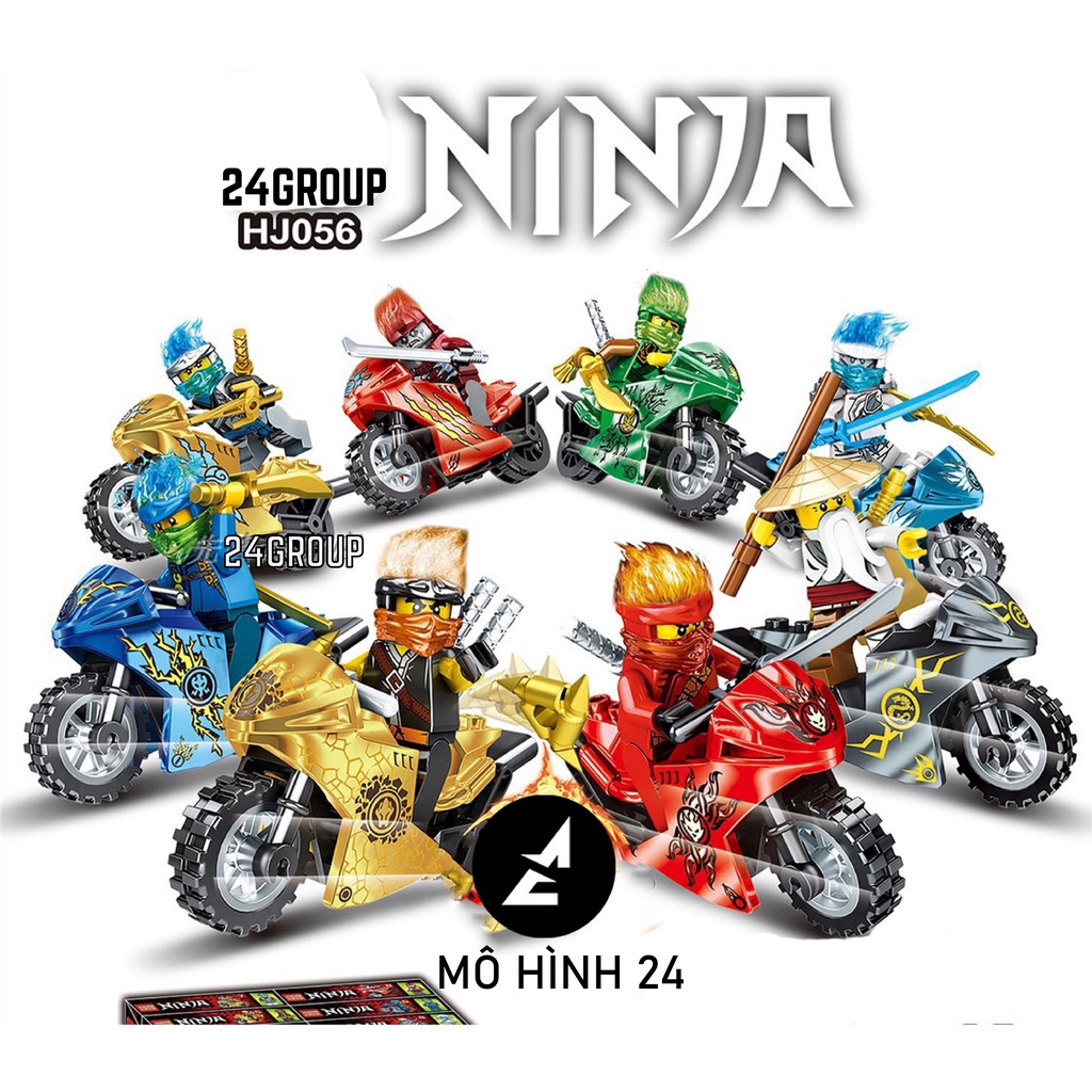 [COMBO 8 BỘ] MÔ HÌNH BỘ ĐỒ CHƠI LẮP RÁP LEGO NINJAGO NINJA GO ĐI XE MÁY NON LEGO moc HJLEPIN full phụ kiện