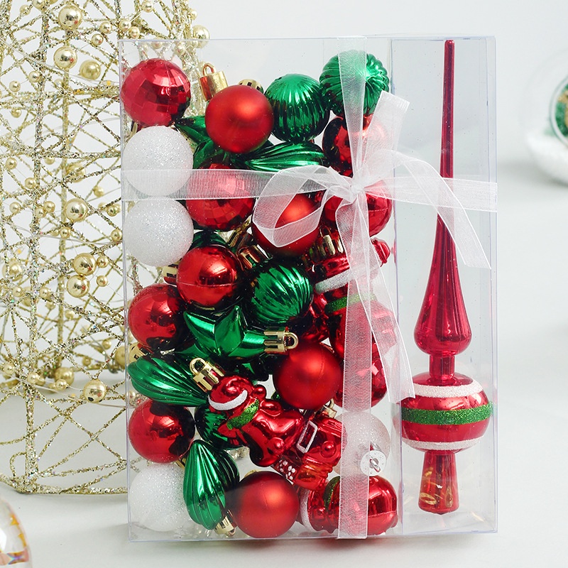 Hàng Mới Về Set 34 Trái Châu Mini K9WX Sơn Màu Trang Trí Cây Thông Noel