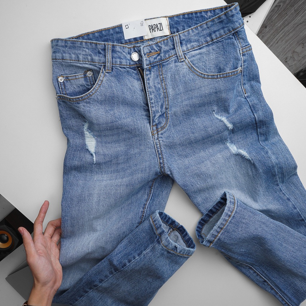 Quần Jean rách nhẹ Dáng vừa PAPAZI màu xanh diệu là sự kết hợp ngày hè hoàn hảo, nay đã trở lại với số lượng vô cùng có | BigBuy360 - bigbuy360.vn