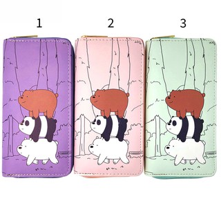 Bóp ví dài cartoon hoạ tiết hoạt hình gấu ú làm xiếc dễ thương cute - Banana Store