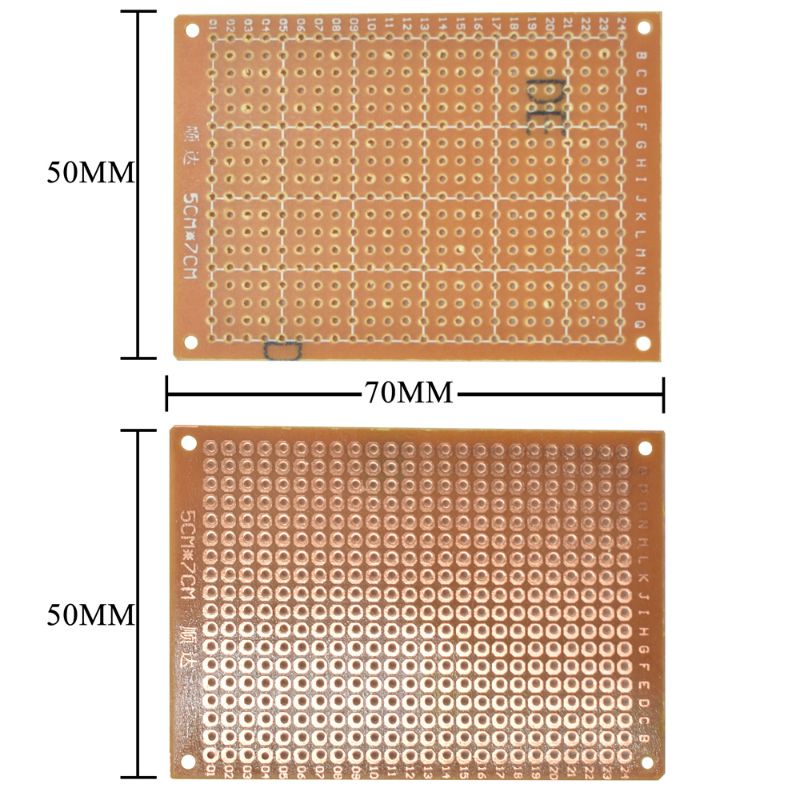 Phíp đồng đục lỗ kích thước 5x7 cm, bo mạch đục lỗ, PCB DIY