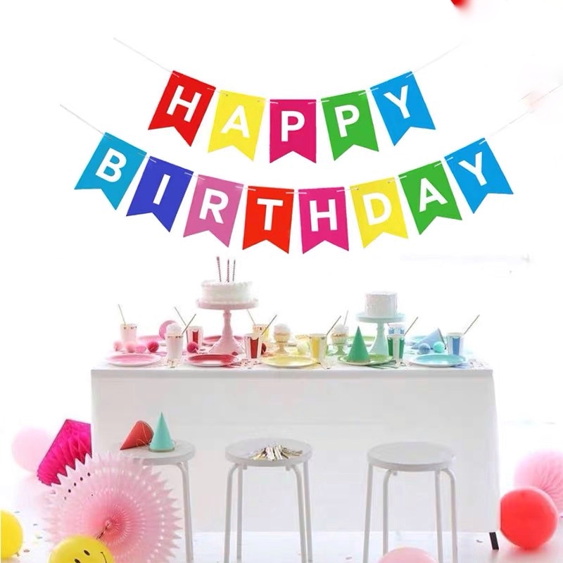 (siêu rẻ ), Dây cờ  , Dây chữ happy birthday , trang trí sinh nhật cho bé trai ,bé gái ,cam kết hàng đẹp