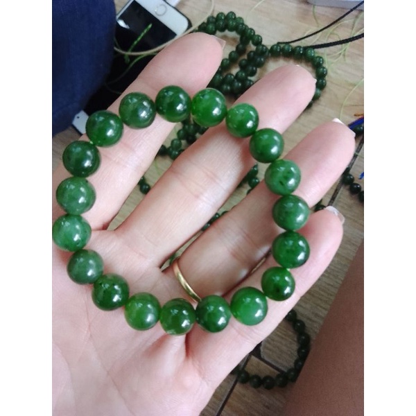 Vòng tay Ngo.c Bí.ch  màu xanh lá đẹp vip bao kiểm định Thuylamshop