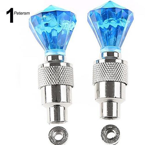 Set 2 đèn LED gắn van bơm hơi dùng để trang trí bánh xe ô tô / mô tô