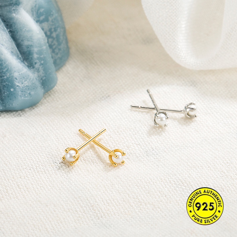 Bông Tai Ngọc Trai Mạ Vàng 18K 925