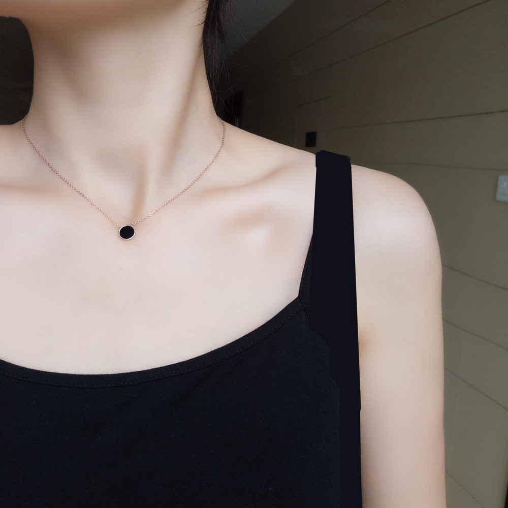 XiaoboACC Vòng Cổ Mặt Hình Tròn Đơn Giản Thời Trang Dành Cho Nữ