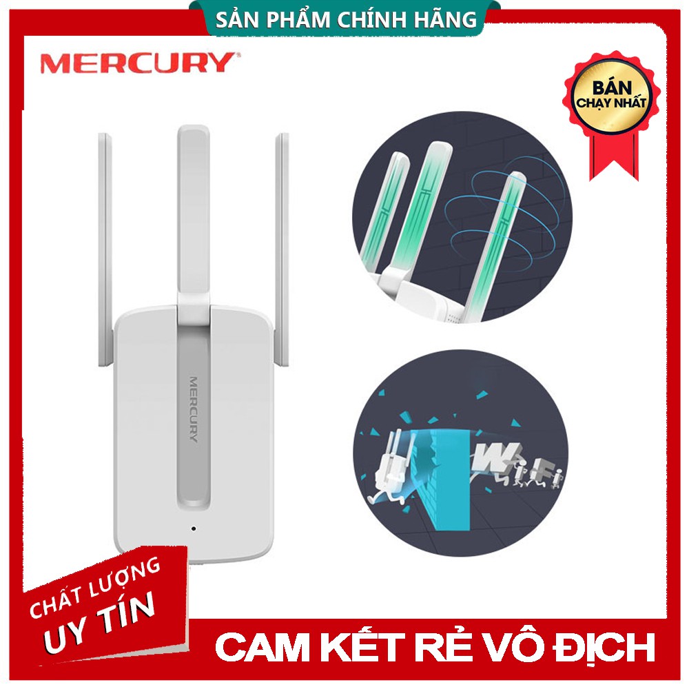 Bộ Kích Sóng Wifi Mercury Repeater MW310RE 3 Anten Cực Mạnh