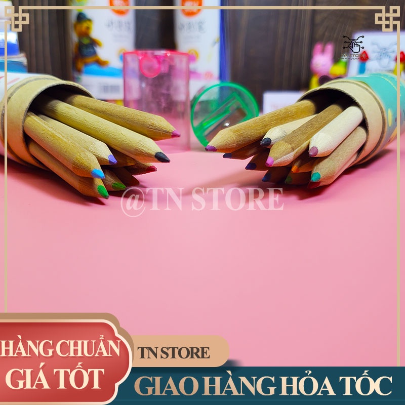 Bộ bút chì màu 12 cây dễ thương