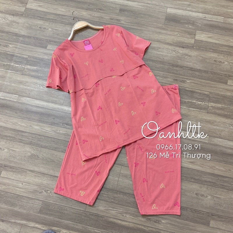 Bộ bầu ngắn tay- Bộ sau sinh vén cho con ti chất cotton đẹp loại 1