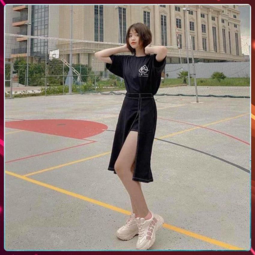 [FreeShip] Chân Váy Xẻ Chỉ Nổi Có Quần Trong Cạp Chun Dáng Suông Freesize - Đầm Xẻ Tà Hyon skirt ulzzang Siêu Hot | BigBuy360 - bigbuy360.vn