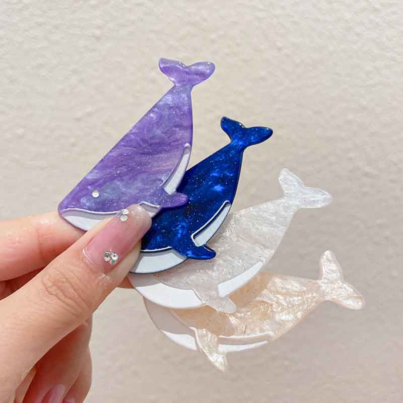 Kẹp Tóc Hình Cá Voi Nhỏ Dễ Thương Phong Cách Hàn Quốc Cho Bé