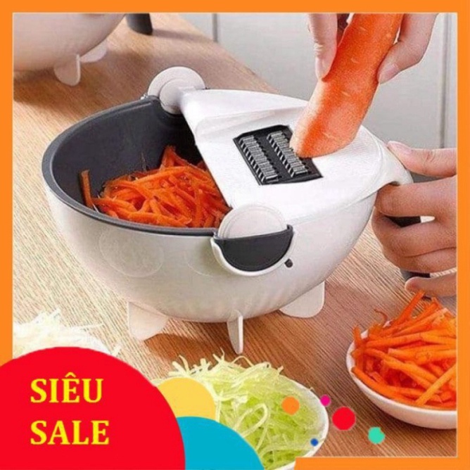 Bộ Nạo Rau Củ Đa Năng Kèm Rổ Đựng và Chậu 9 in 1