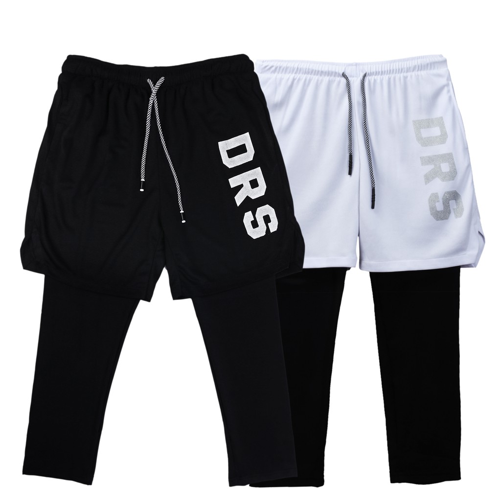 Quần Legging Thể Thao 2 Lớp In Logo DRS Cực Xịn Cho Mùa Thu, Phù Hợp Tập Gym, Running, Dáng Bao Ngầu (DRQ04)