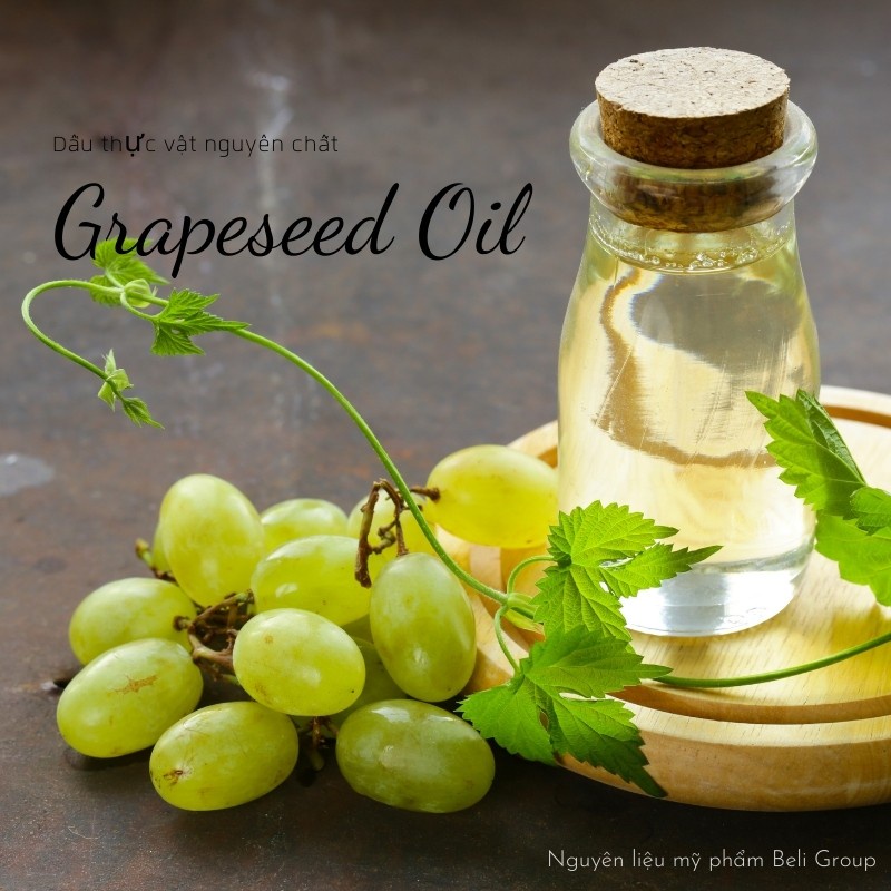 Dầu Hạt Nho Nguyên Chất (Grapeseed Oil) - Dầu Nền Mỹ Phẩm Dưỡng Da, Dưỡng môi Thiên Nhiên