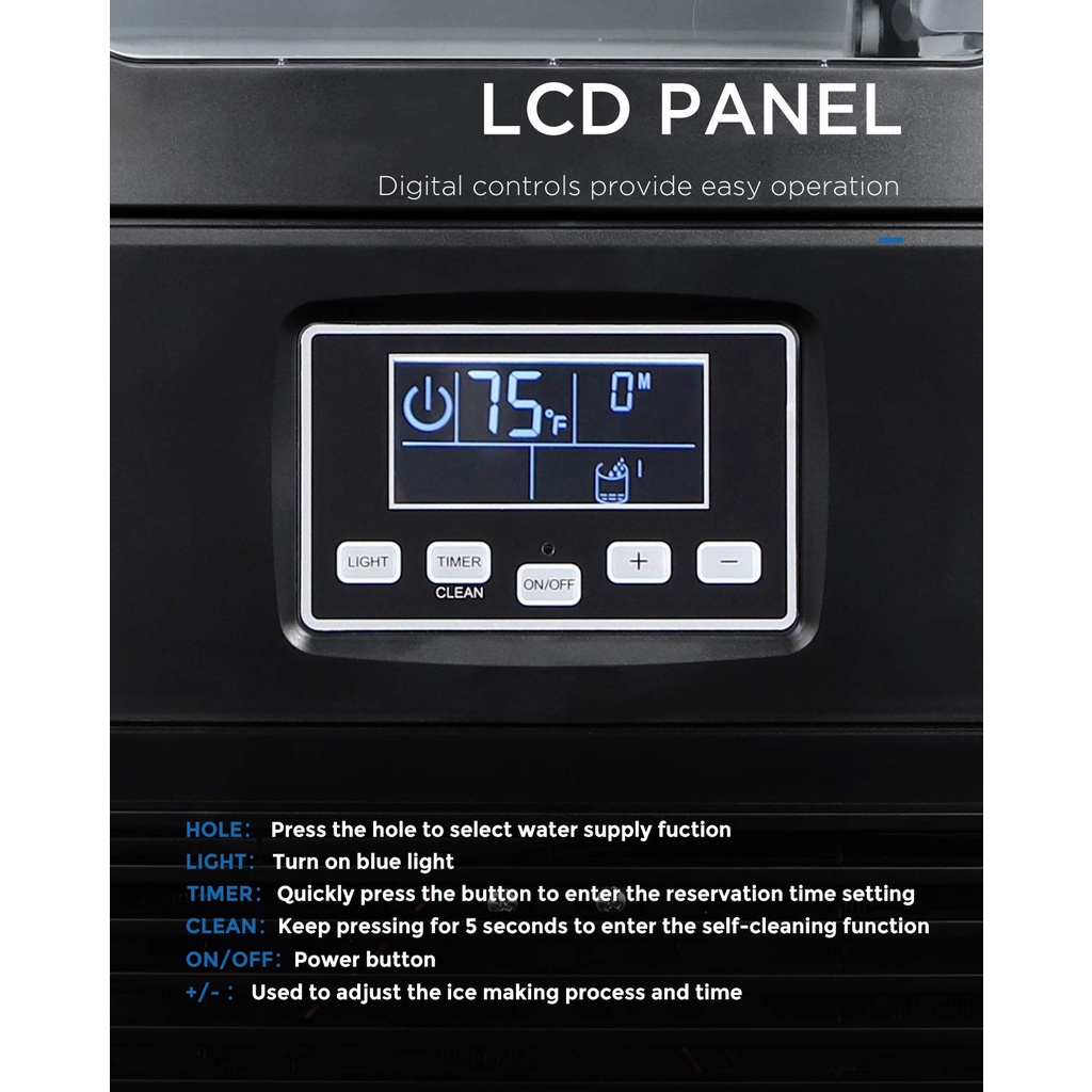 Máy làm đá viên TAKAIPRO   HZB-40 công suất 40Kg/ngày- tặng kèm lõi lọc nước-Phiên bản tiếng anh- BH 1 năm