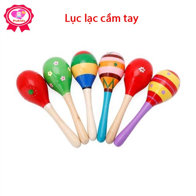 Lục lạc cầm tay bằng gỗ cho bé, siêu xinh _ DC06