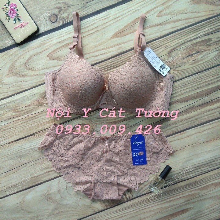 Bộ đồ lót Boya ren 3 móc,mút kép mỏng, có gọng 003L | BigBuy360 - bigbuy360.vn