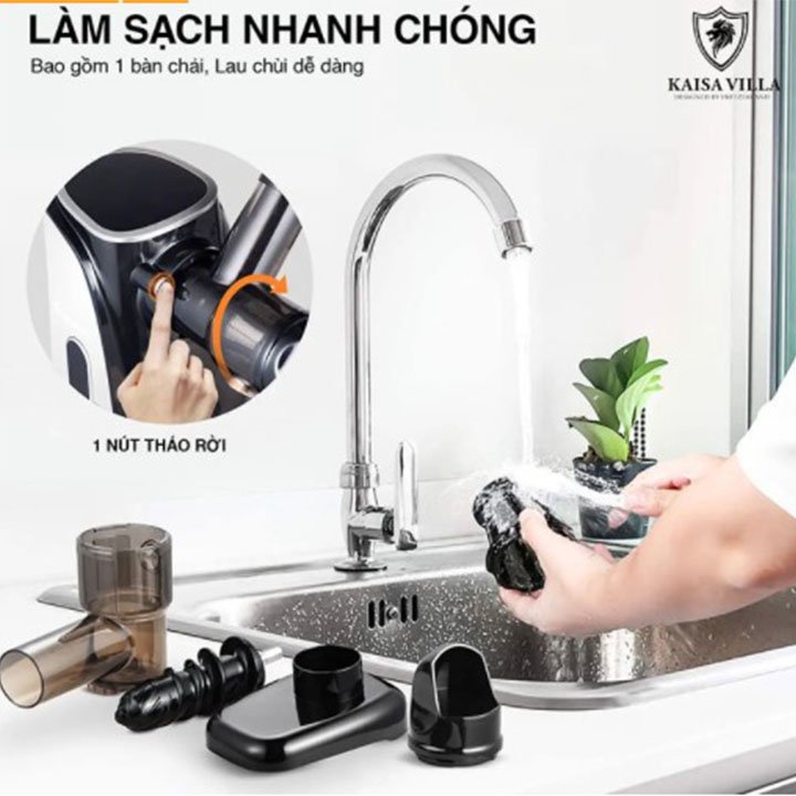 Máy Ép Chậm Trục Ngang Kaisa Villa - Máy Ép Trái Cây, Ép Khỏe Các Loại Hoa Quả,Ép Kiệt,Giữ Nước 98%