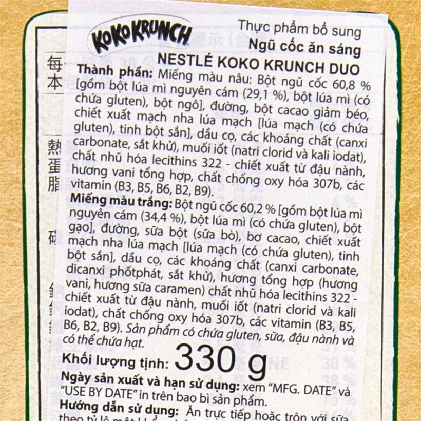 Ngũ Cốc Ăn Sáng Koko Krunch Duo Nestlé Hộp 330G - Harry Pham