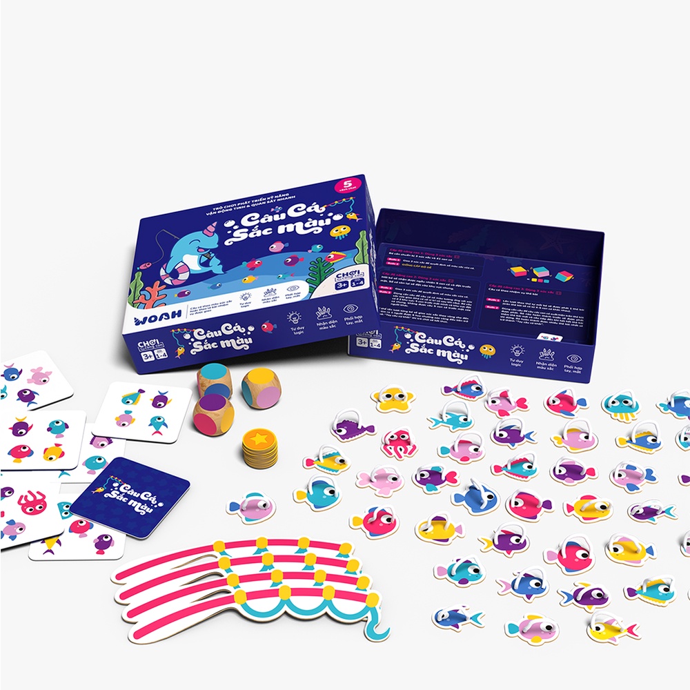 Đồ chơi Câu cá sắc màu cao cấp cho bé từ 3 tuổi - Board Game VN