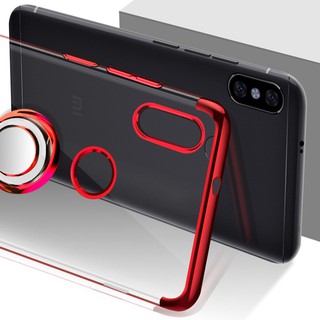 For Xiaomi Redmi Note 5 Ring Stand Plating Clear Cover