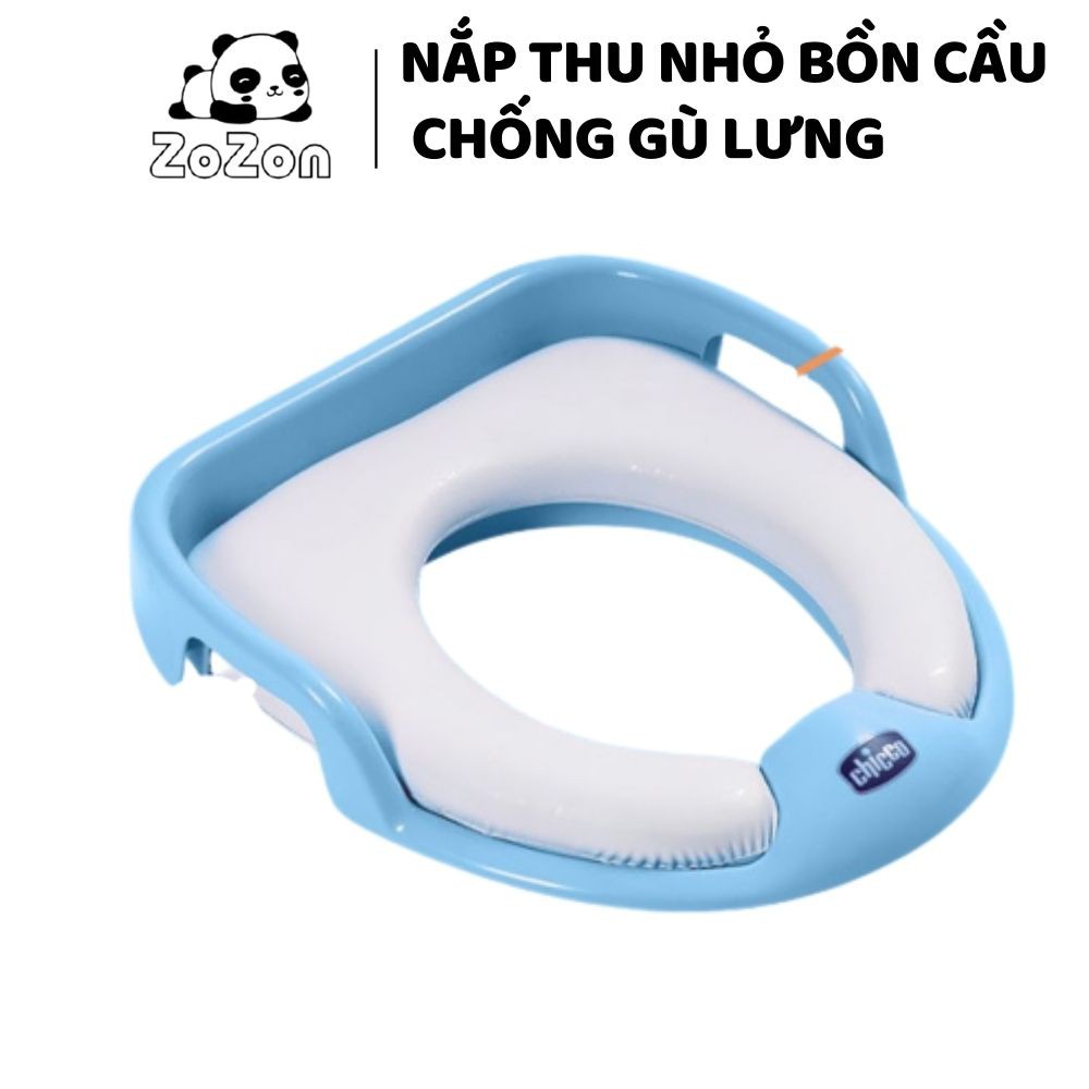 Bồn cầu cho bé chính hãng Chicco chống lạnh mông cho bé tự đi vệ sinh độc lập từ 1-5 tuổi bệ lót toilet có tay nắm Zozon