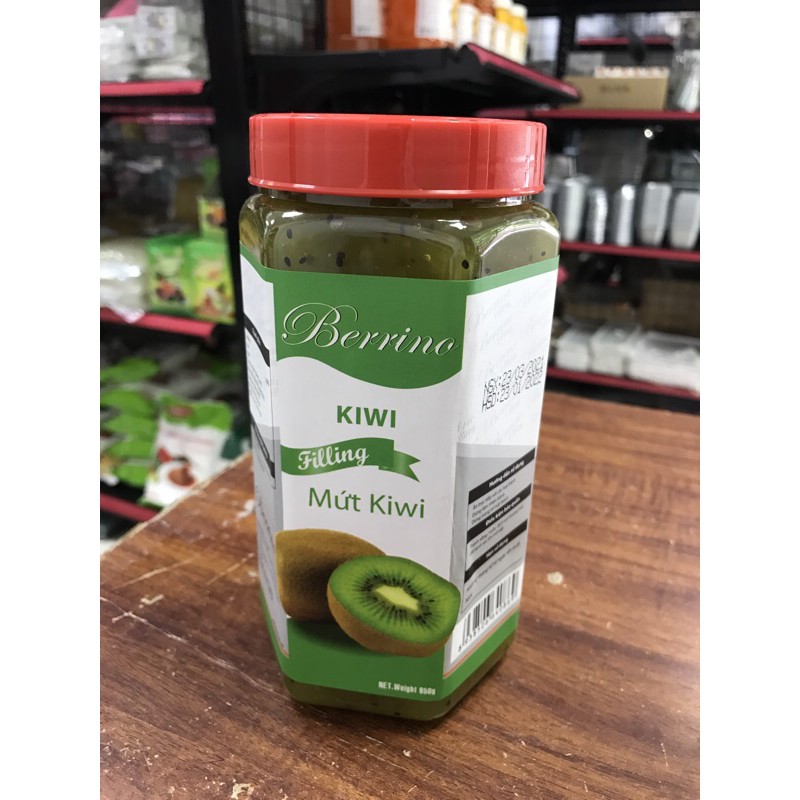 mứt xác vị kiwi berrino 950g, mứt nhân bánh, mứt trang trí kiwi