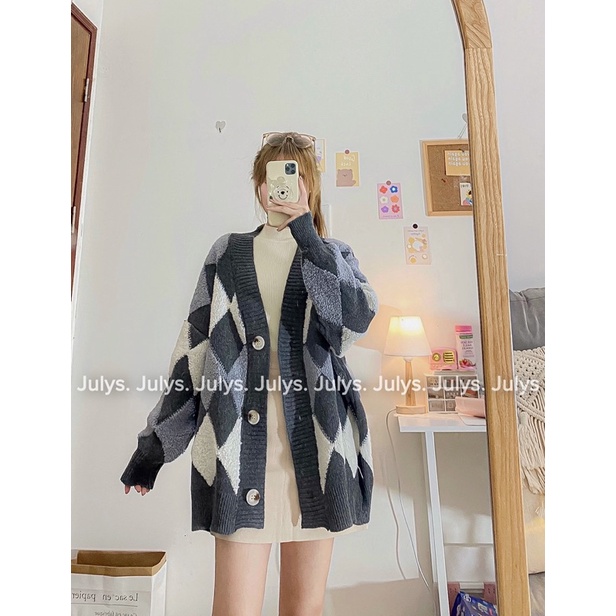 Áo cardigan len lông trám dày JULYS STORE (ảnh thật shop chụp kèm video cận chất) | BigBuy360 - bigbuy360.vn