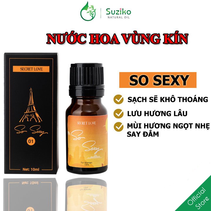 Nước hoa vùng kín SUZIKO so sexy cao cấp lưu hương 24h thơm lâu 10ml