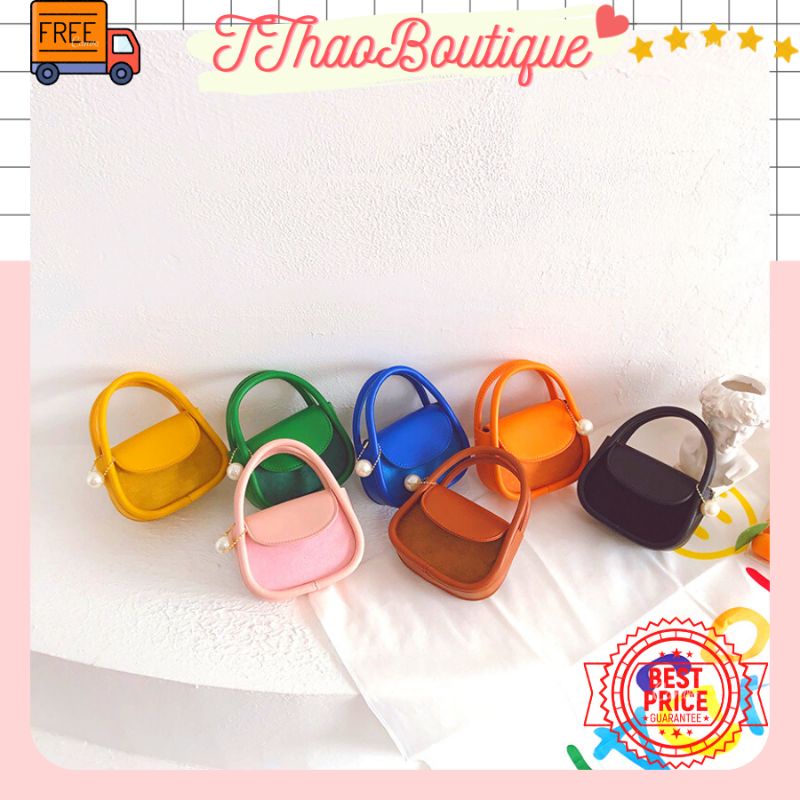 Túi Xách Da Bé Gái, Túi Da Mini Nữ Thời Trang Trẻ Trung