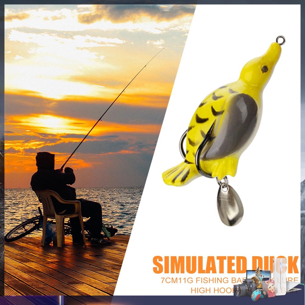 Mồi câu cá giả hình con vịt sinh động 7cm 11g