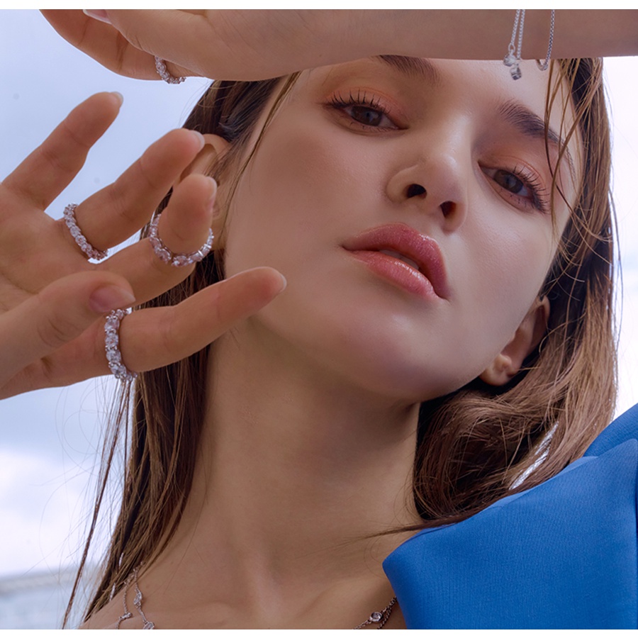 CHÍNH HÃNG NHẪN MACIER 4MM PRONG SETTING TENNIS RING JENO NCT