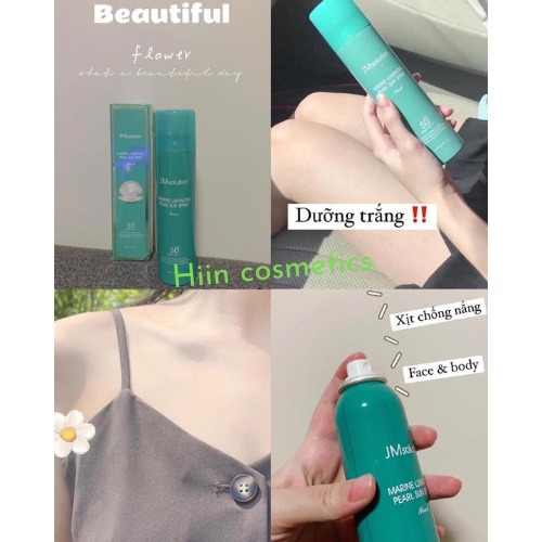 Xịt chống nắng body nâng tone da JM Solution Sun Spray, chống nắng toàn thân dạng xịt nâng tone, dưỡng ẩm SPF 50+/PA++++