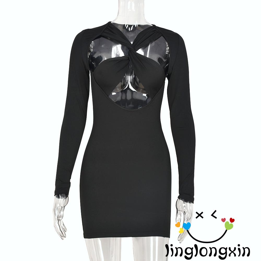Váy body 2 Dây Đan Chéo Phía Trước Quyến Rũ Cho Nữ