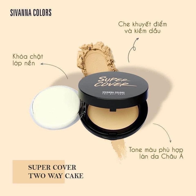 Phấn Nén Super Cover Sivanna Colors Nội Địa Thái ❤️‍