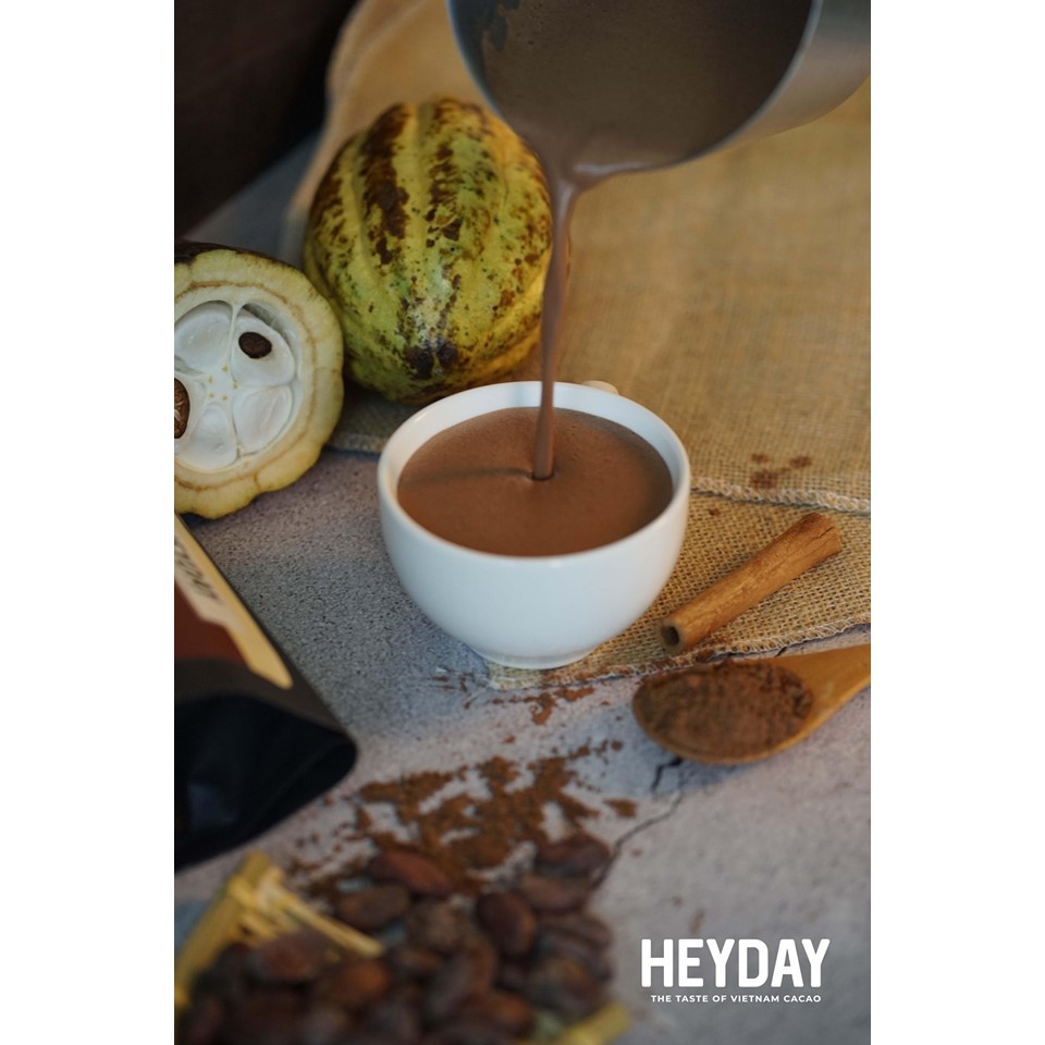 Túi 250g Bột cacao nguyên chất 100% Heyday - Dòng Balanced phổ thông - Chuẩn UTZ Quốc Tế