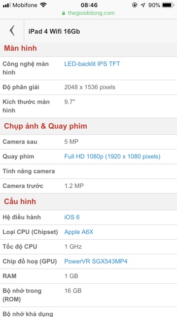 iPad 4     Chính Hãng - Zin Đẹp 97% | BigBuy360 - bigbuy360.vn