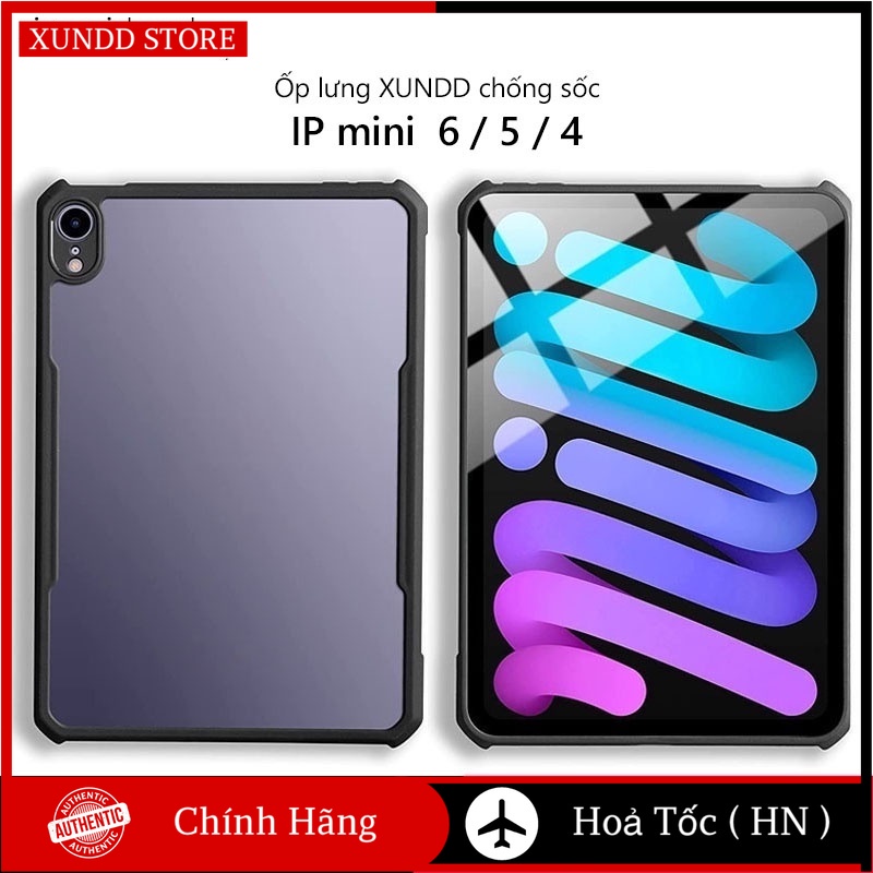 Ốp lưng XUNDD iPad mini 6 / 5 / 4 Mặt lưng trong, Viền TPU, Chống sốc