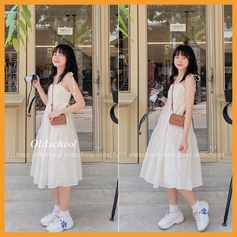 [MÃ VAY18 GIẢM 30K ĐƠN 500K] Váy, đầm 2 dây VOAN TƠ ULZZANG (ảnh thật/video)