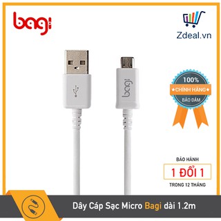 [ GIÁ TỐT ] Dây Sạc Bagi Micro CB-MB12 1,2m dành cho HTC, Samsung, Panasonic, Nokia, Sony Ericsson, LG,...