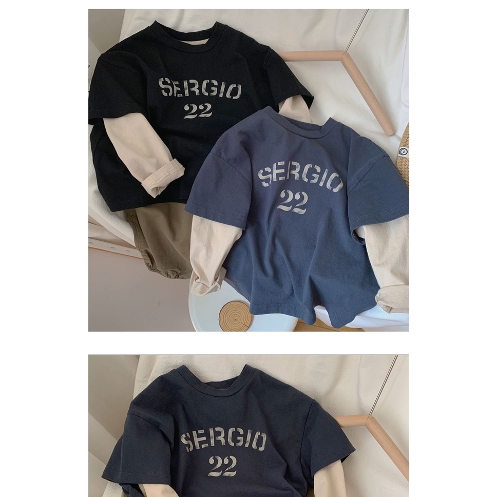 [Babycat] Hàng Có Sẵn Áo Thun Giả Hai Mảnh Phong Cách Nhật Bản Hàn Quốc Cá Tính Mùa Thu 21 Phong Cách Mới Phương Tây Cho Nam Và Nữ