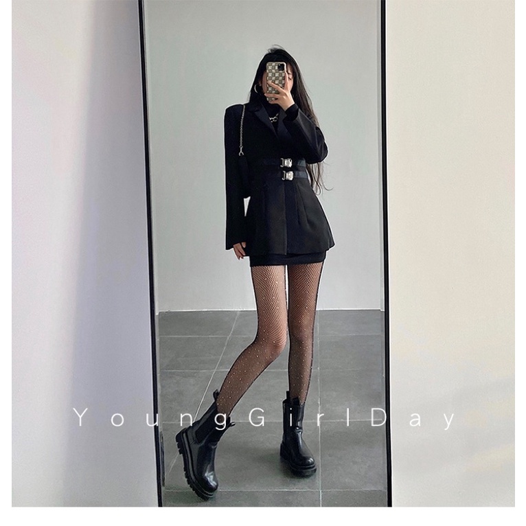 Áo khoác vest kèm belt thắt lưng