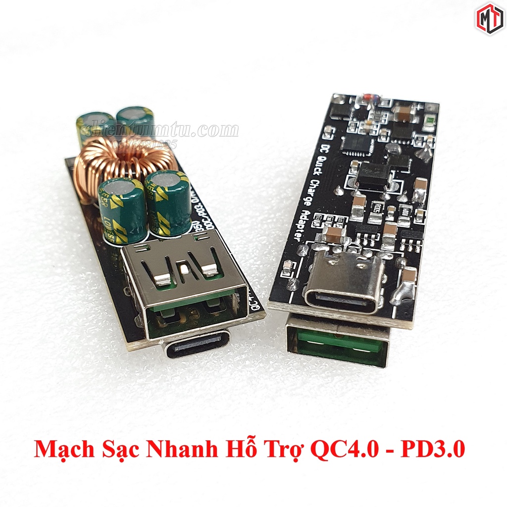 Mạch Sạc Nhanh Hỗ Trợ QC4.0 - PD3.0 - có Cổng USB Type-C