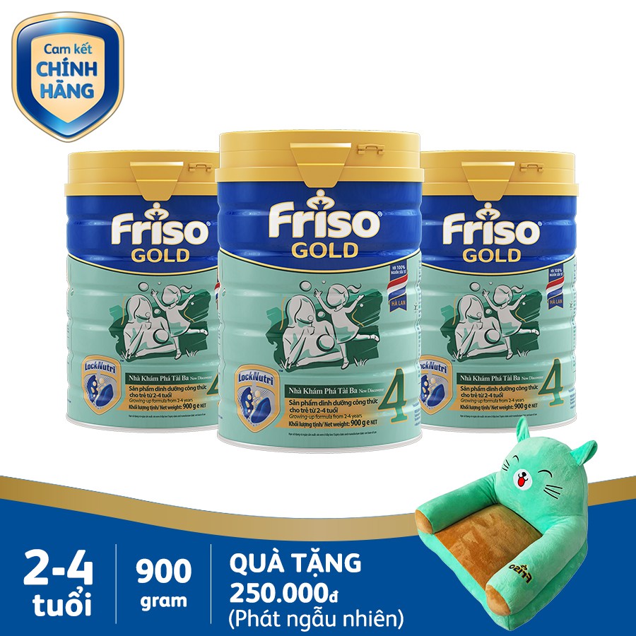 SỮA FRISO GOLD SỐ 4 900G (Quà Tặng Balo - Cối Xay Gió Khi mua 2 Lon)