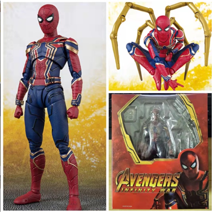 (Hết hàng) Mô hình khớp người nhện Iron Spider Man 15cm