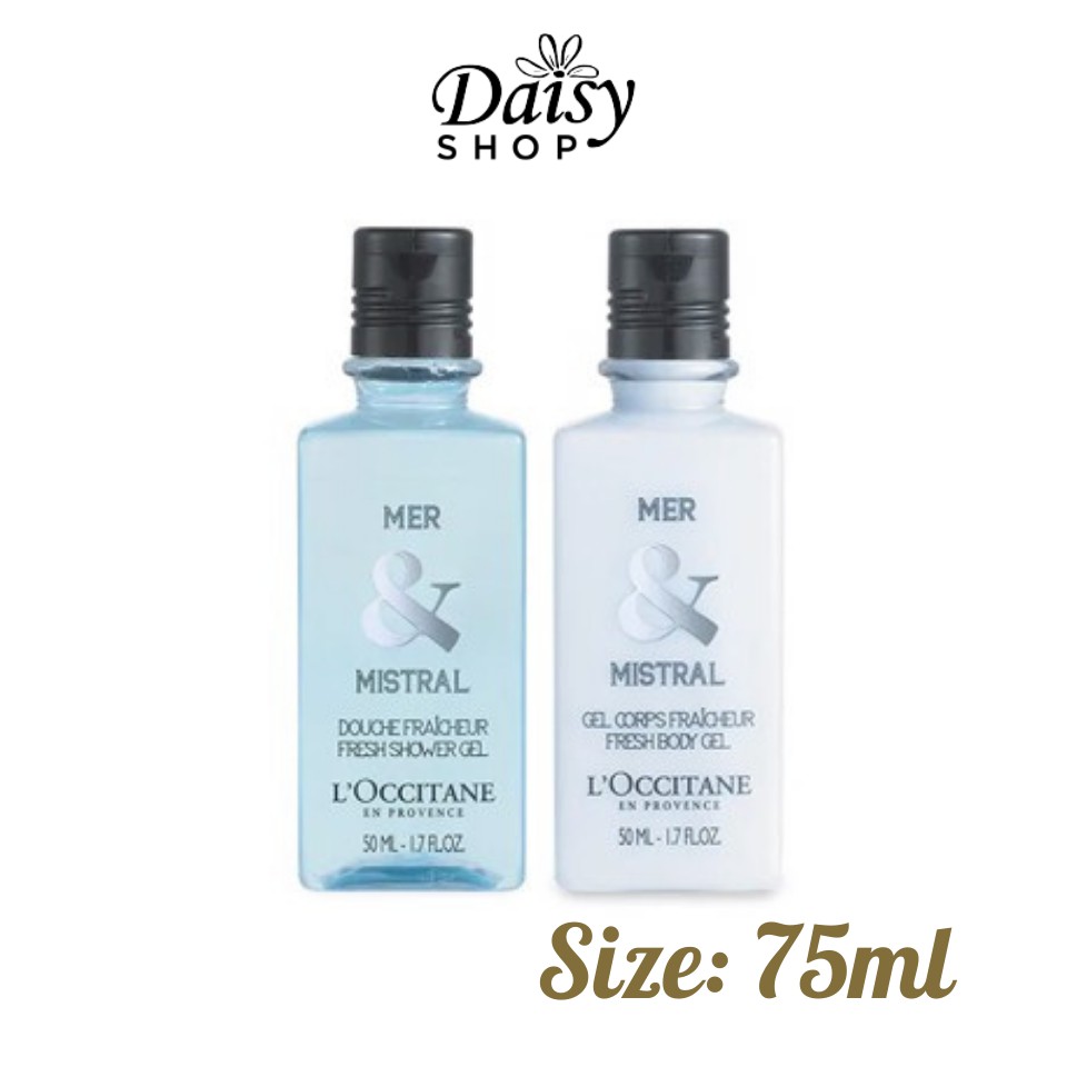 Tách Set Sữa Tắm - Gel Dưỡng Thể Hương Biển Và Thảo Mộc L'Occitane Mer Mistral Shower Gel 50ml