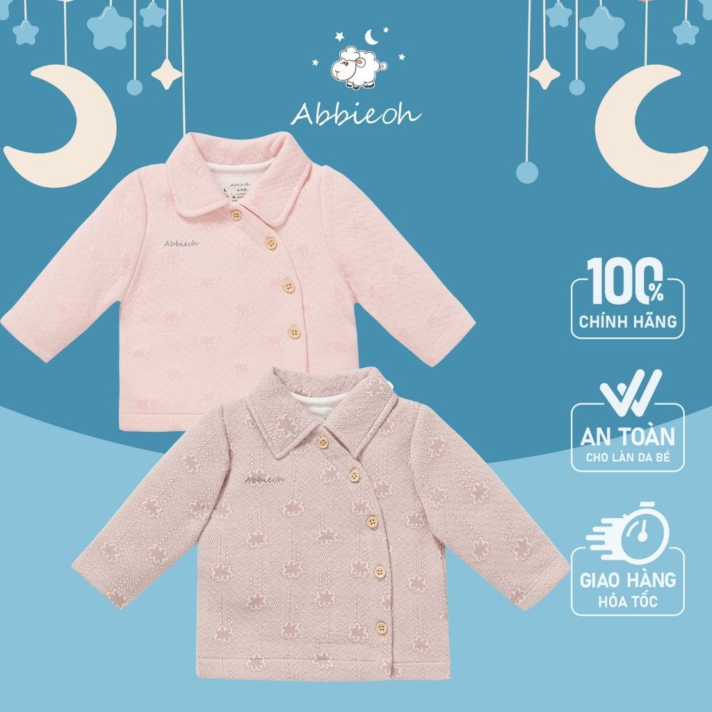Aó Khoác Cài Lệch Cổ Cho Bé | 3 Tháng - 3 Tuổi | Abbieoh | AK371