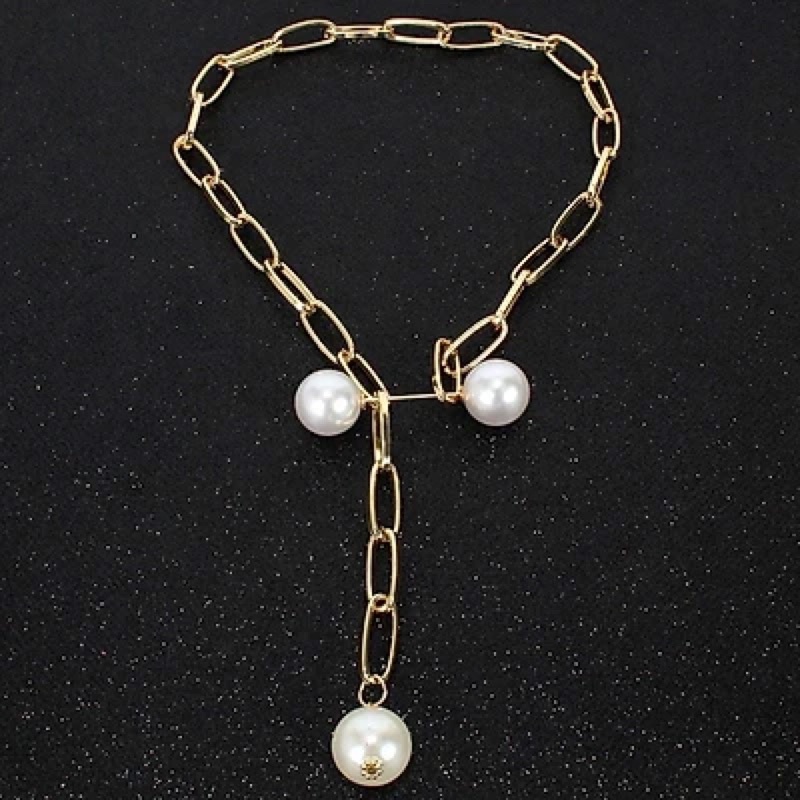 chocker vòng cổ xích to đính hạt thiết kế cá tính cho nữ mã th16556