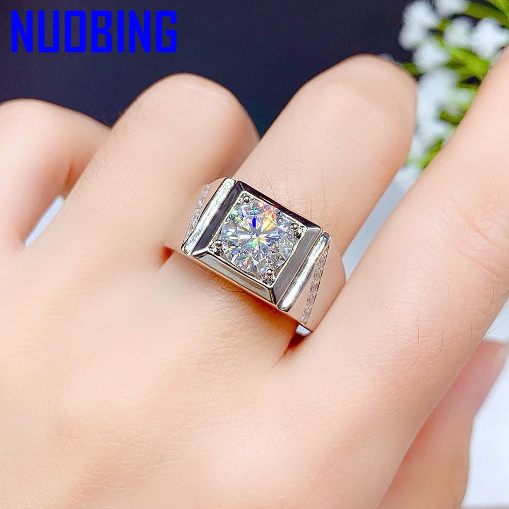 Nhẫn Nam Mạ Vàng Bạc 18k Đính Đá Zircon Aaa Thời Trang