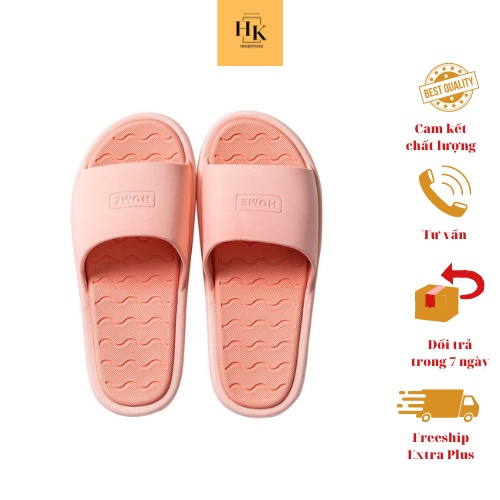 Dép đi trong nhà Unisex 2 mầu, cao su chống trợt, siêu êm FOR HOME.DP06